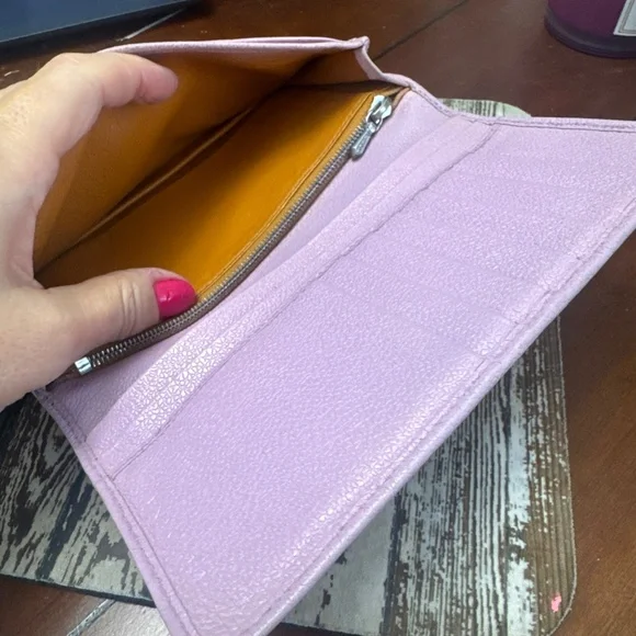*Bvlgari* Pretty Lavender Lilac Leather Wallet $680 RV PRELOVED VGUC - Picture 5 of 6
